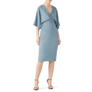 Theia Blue Kimono Sheath Dress  4